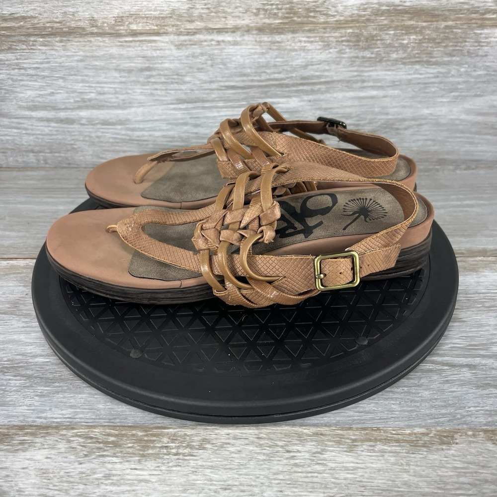 OTBT Womans Aviate Wedge Heel Sandle Gold Silver Gladiator Sandals Size 9 M